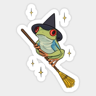 Frog Witch Sticker